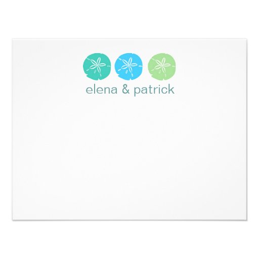 Beach Wedding Note Cards Personalized Invitation