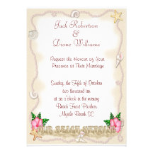 Beach Wedding Personalized Announcement