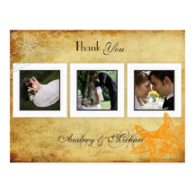 Beach Wedding Photos Thank you postcards