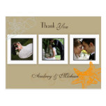 Beach Wedding Photos Thank you postcards postcards