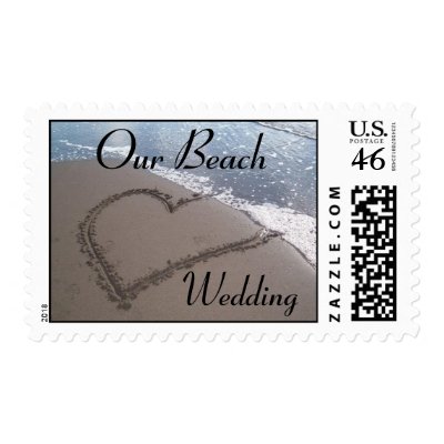 Beach Wedding Postage Stamps