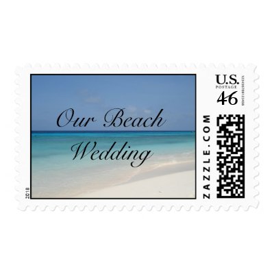 Beach Wedding Postage Stamp