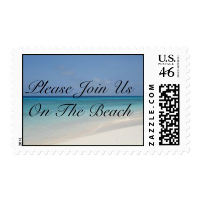 Beach Wedding Postage Stamp