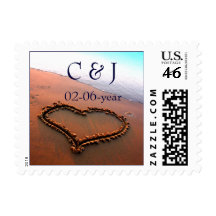 beach wedding Postage