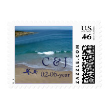 beach wedding Postage