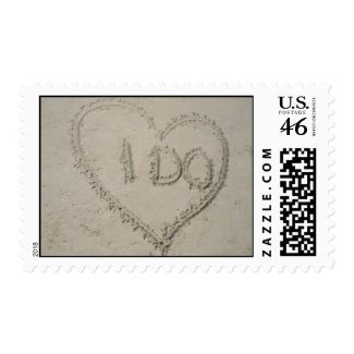 beach wedding postage : I DO! stamp