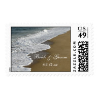 Beach Wedding Postage Stamp
