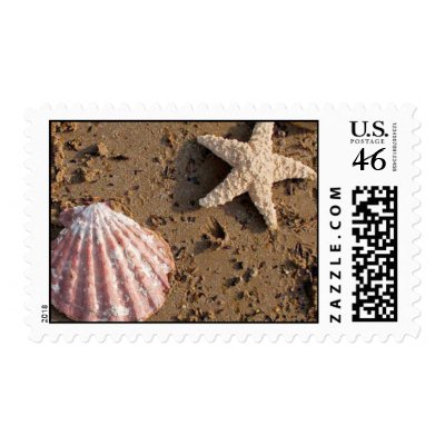 Beach Wedding Postage Stamps