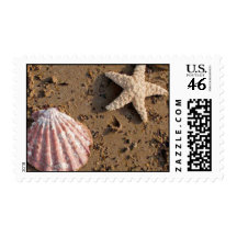 Beach Wedding Postage Stamps