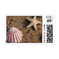 Beach Wedding Postage Stamps