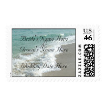Beach Wedding Postage Stamps
