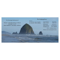 Beach Wedding Program Custom Rack Cards