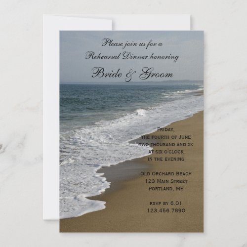 Beach Wedding Rehearsal Dinner Invitation invitation