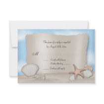 Beach Wedding Reply Cards Personalized Invitation