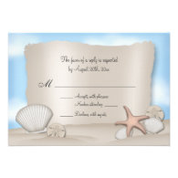 Beach Wedding Reply Cards Personalized Invitation