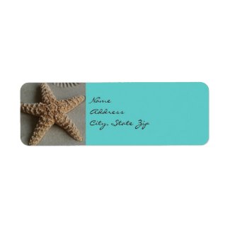 Beach Wedding Return Address Label label