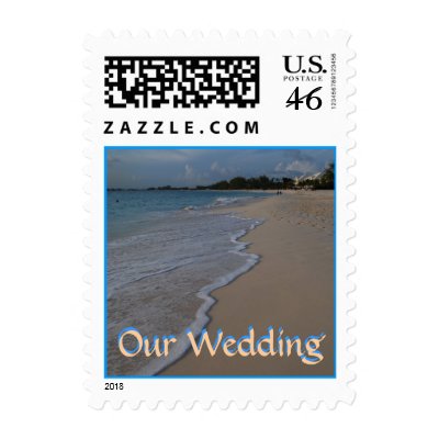 Beach Wedding Romantic Tropical Ocean Stamps