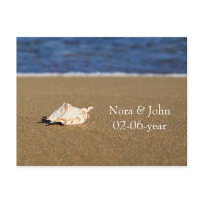 beach Wedding rsvp card Postcards