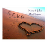 beach Wedding rsvp card Postcards