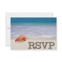 Beach Wedding RSVP invitation