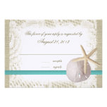 Beach Wedding Sand Dollar and Starfish Custom Invites