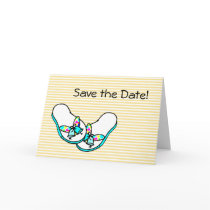 Beach Wedding Save the Date Card cards
