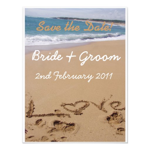Beach Wedding - Save the Date! Custom Invite