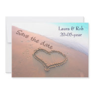 beach wedding Save the date invitation