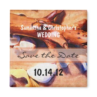 Beach Wedding Save the Date magnet