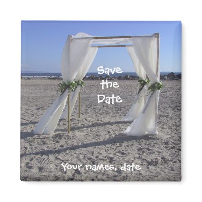 Beach Wedding Save the Date Magnets by aura2000