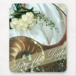 Beach Wedding Save the Date Mouse Mats