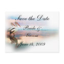 Beach Wedding Save the Date Postcard by kjsweddingshop Beach Wedding Save the Date Postcard