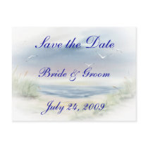 Beach Wedding Save the Date Postcard