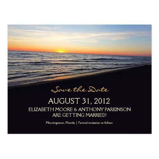 beach wedding save the date postcards Zazzle