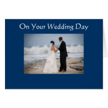 BEACH WEDDING SCENE WEDDING CARD