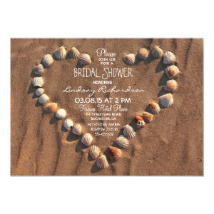beach wedding sea shells bridal shower invitation 5
