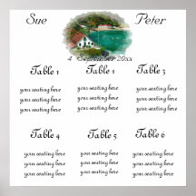 BEACH WEDDING SEATING SHART PRINT