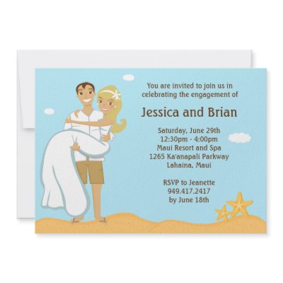 Beach Wedding Shower Invitation by eventfulcards