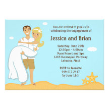 Beach Wedding Shower Invitation