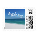 Beach Wedding Small Postage postage by twoheartsshoppe Beach Wedding Small Postage postage