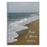 Beach Wedding Spiral Notebook