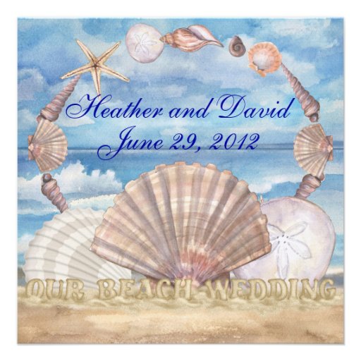 Beach Wedding - SRF Invitation (front side)