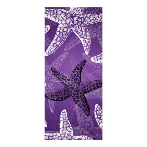 Beach Wedding Starfish Purple Custom Announcement