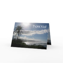 Beach Wedding Thank You Cards Palm Tree