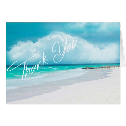 Beach Wedding Thank You Stationery Note Card Zazzle