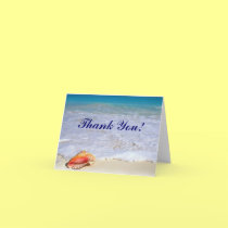Beach wedding Thank You notecards cards