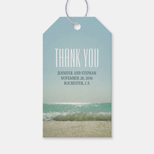 Beach Wedding Thank You Pack Of Gift Tags-0