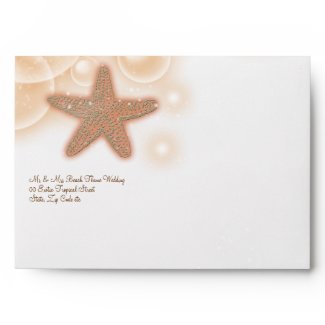 Beach wedding theme ~ elegant envelopes envelope