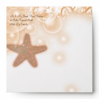 Beach wedding theme ~ elegant envelopes envelope