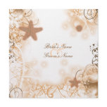 Beach wedding theme elegant menu custom announcement